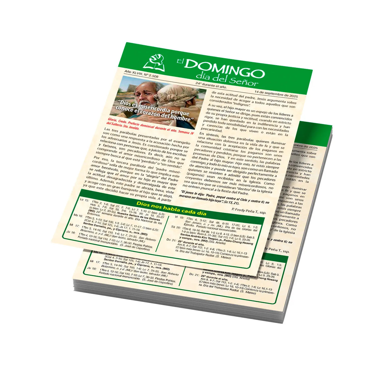 El Domingo día del Señor, 14 de Septiembre 2025 (10 hojas)