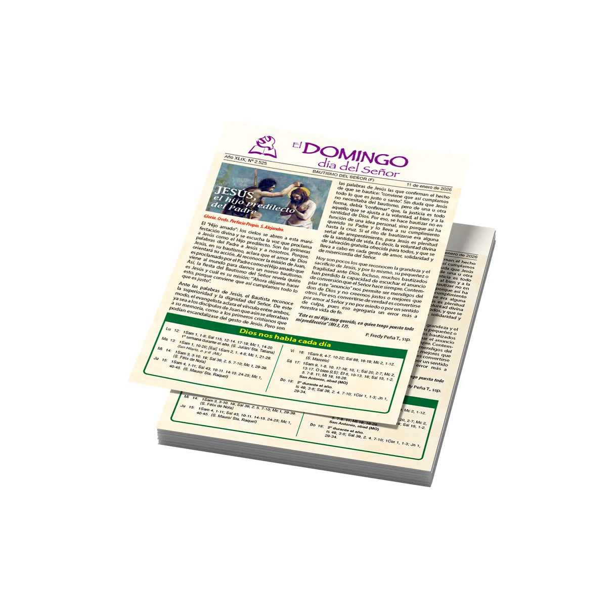 El Domingo día del Señor, 11 enero 2026 (10 hojas)