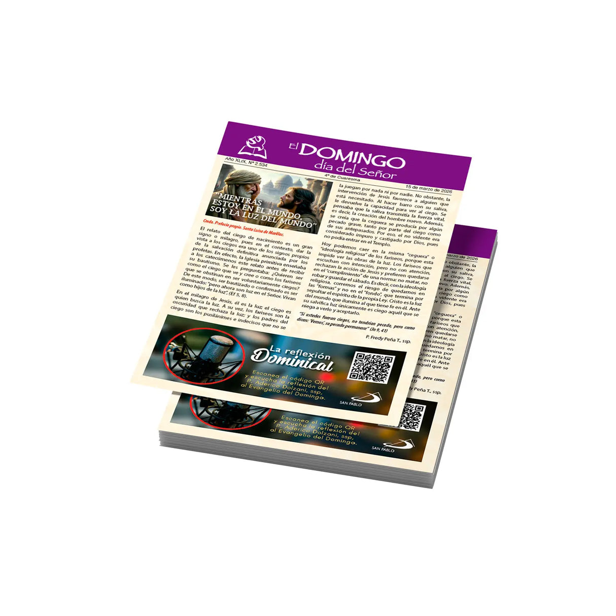 El Domingo día del Señor, 15 marzo 2026 (10 hojas)
