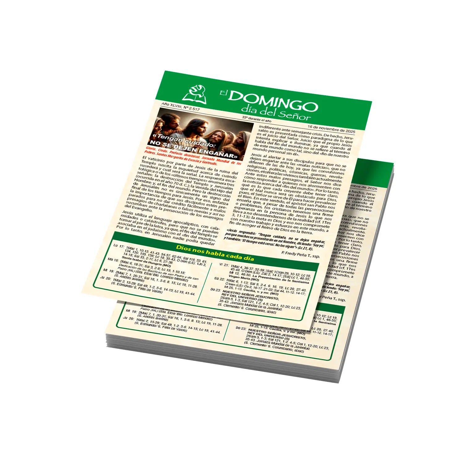 El Domingo día del Señor,  16 de Noviembre 2025 (10 hojas)
