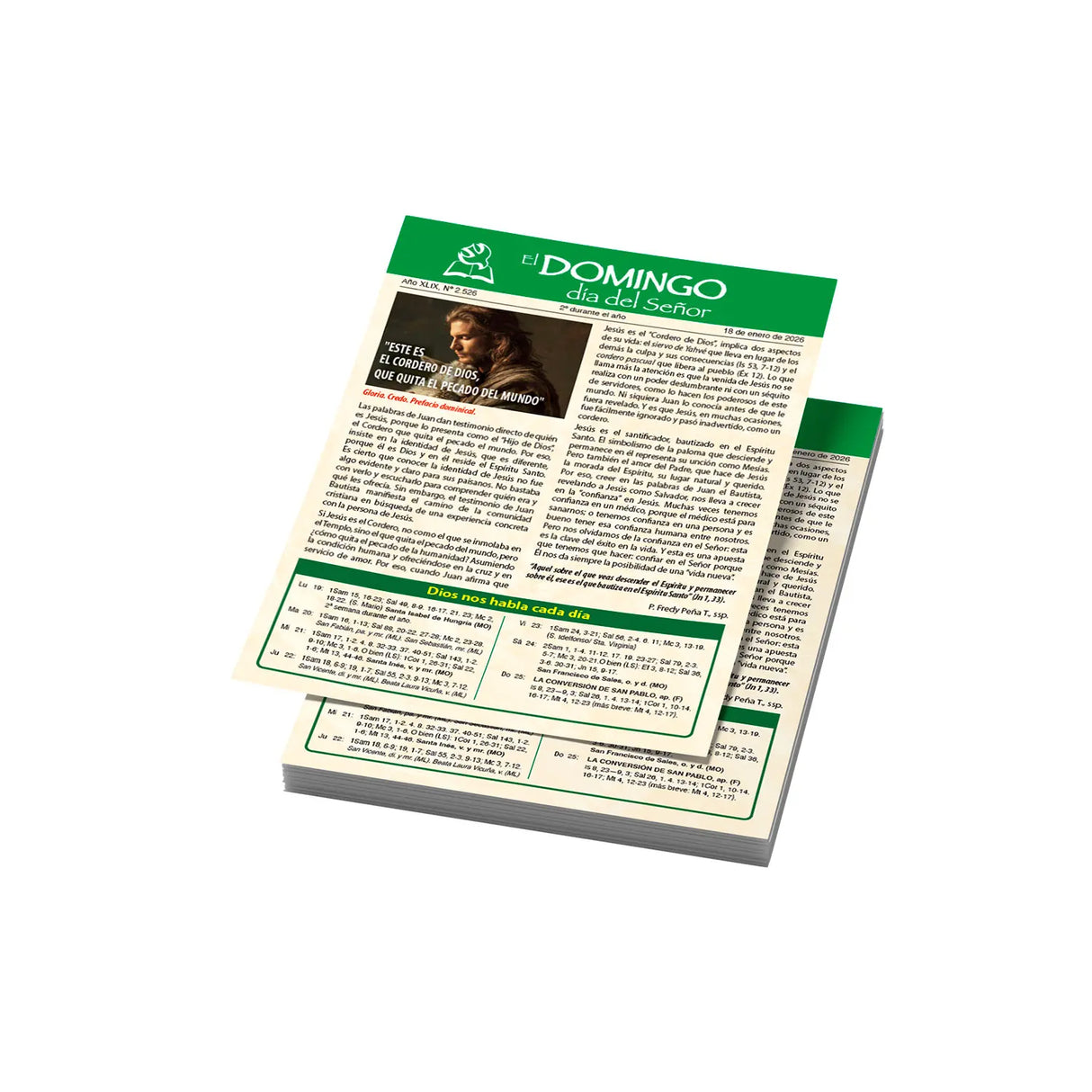 El Domingo día del Señor, 18 enero 2026 (10 hojas)