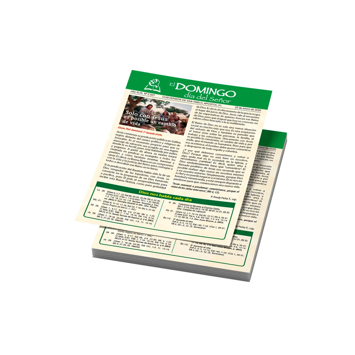El Domingo día del Señor, 25 enero 2026 (10 hojas)