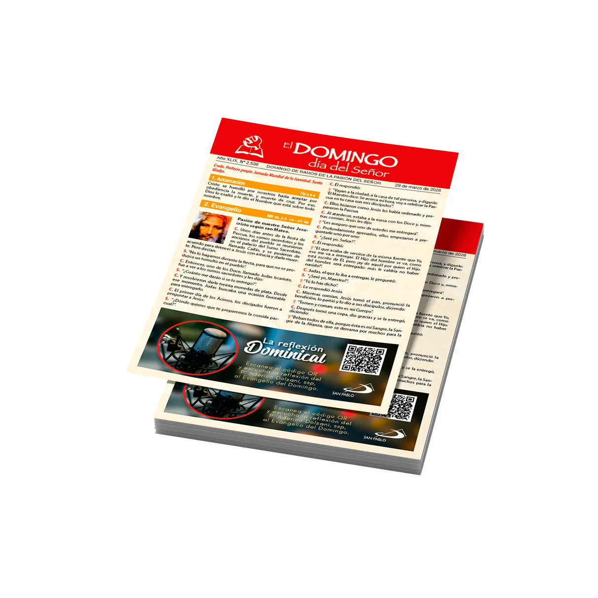 El Domingo día del Señor, 29 marzo 2026 (10 hojas)