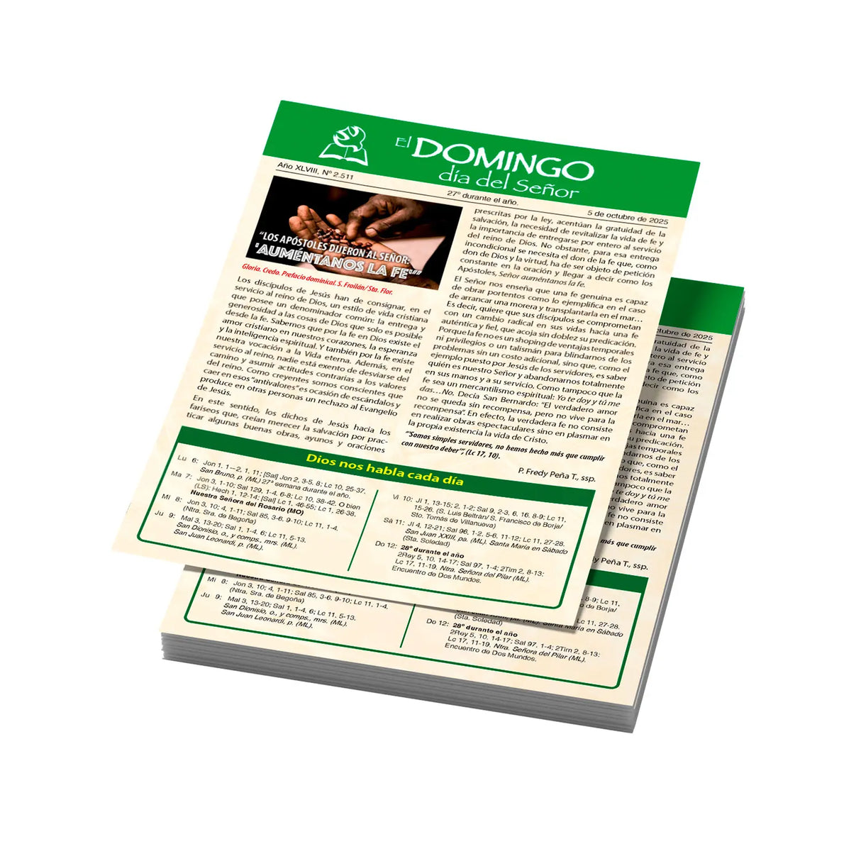 El Domingo día del Señor, 05 de Octubre 2025 (10 hojas)