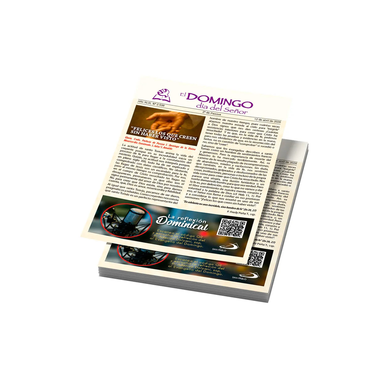 El Domingo día del Señor, 12 abril 2026 (10 hojas)