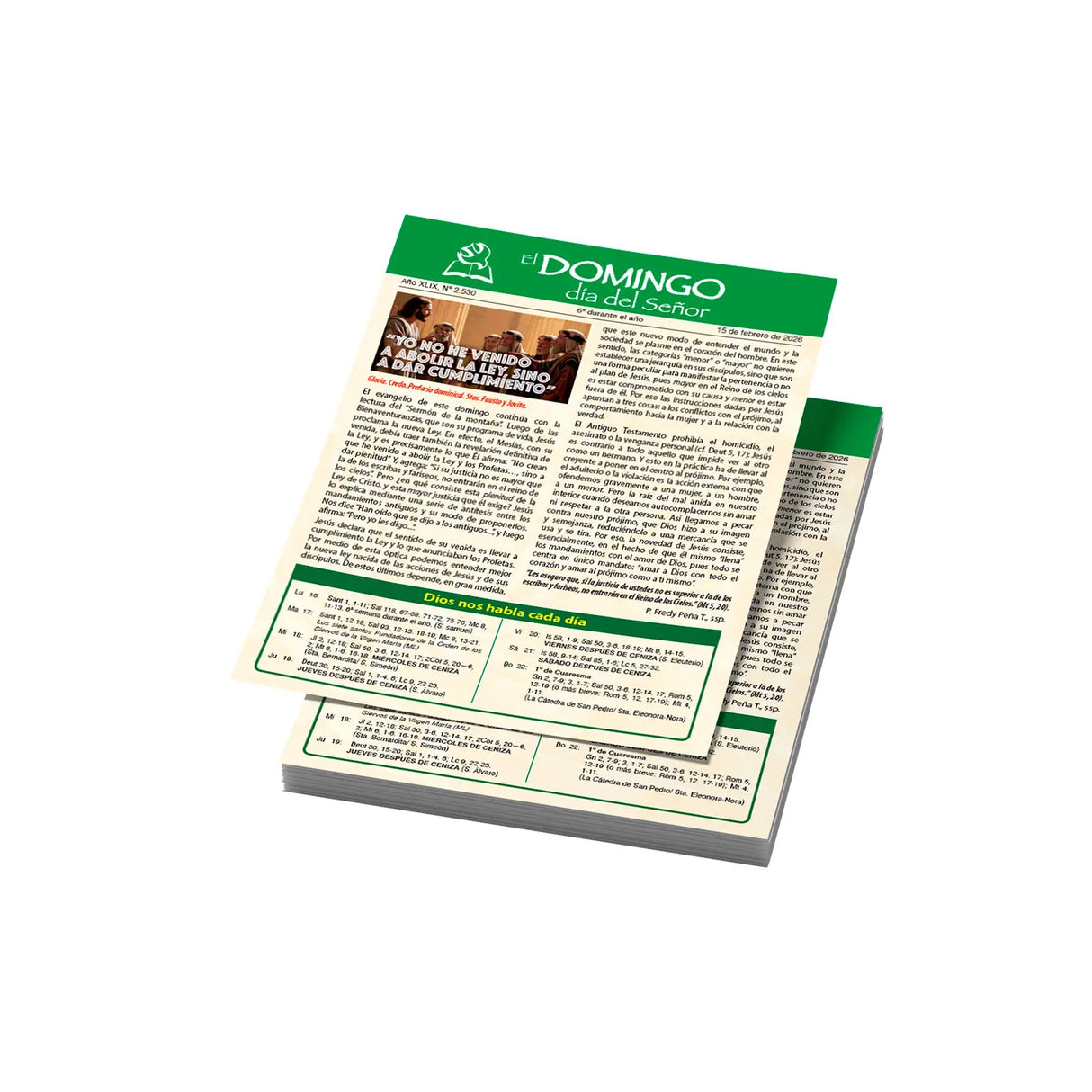 El Domingo día del Señor, 15 Febrero 2026 (10 hojas)