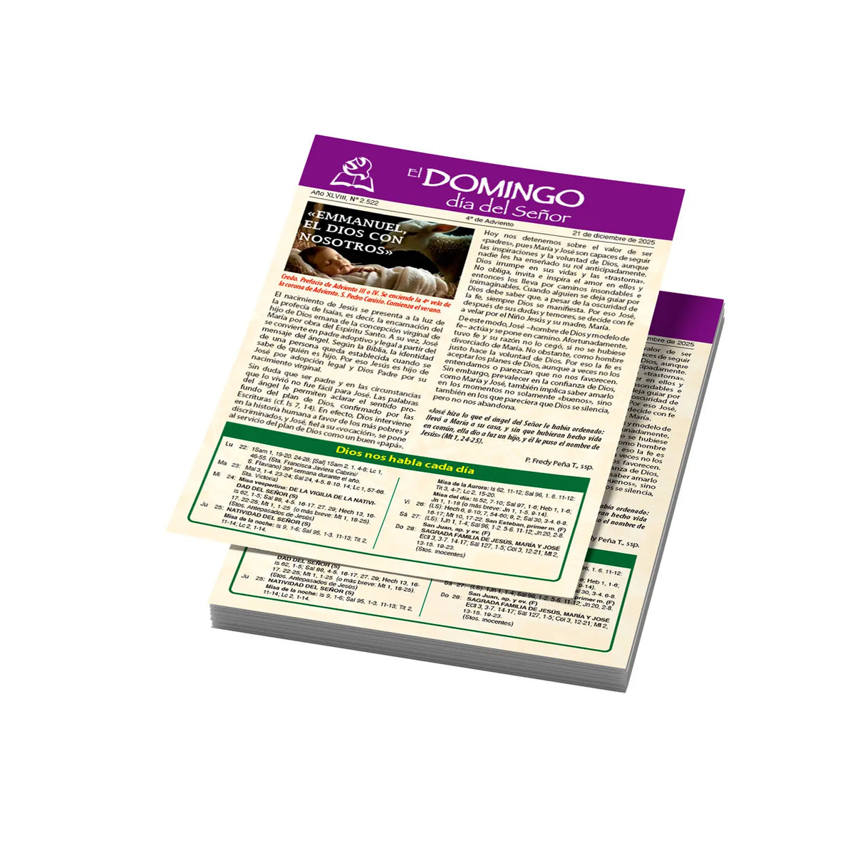 El Domingo día del Señor, 21 de Diciembre 2025 (10 hojas)