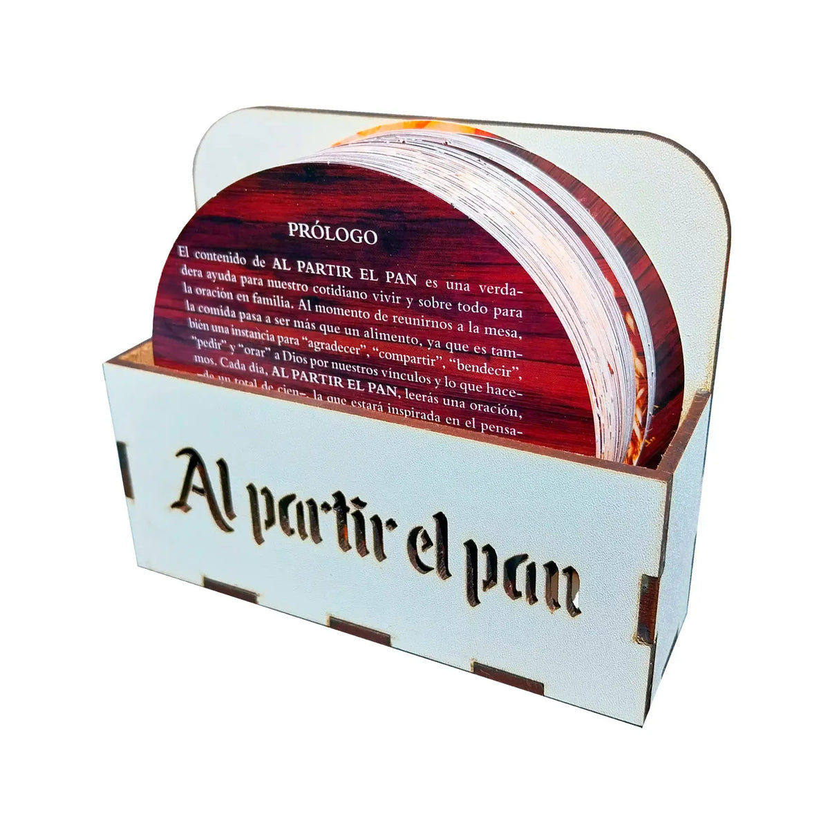 Al partir el Pan – Bendecimos la Mesa – Caja de Madera