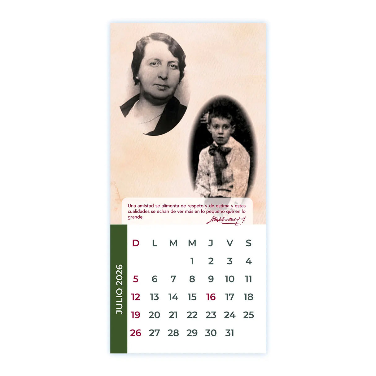 Calendario San Alberto Hurtado 2026