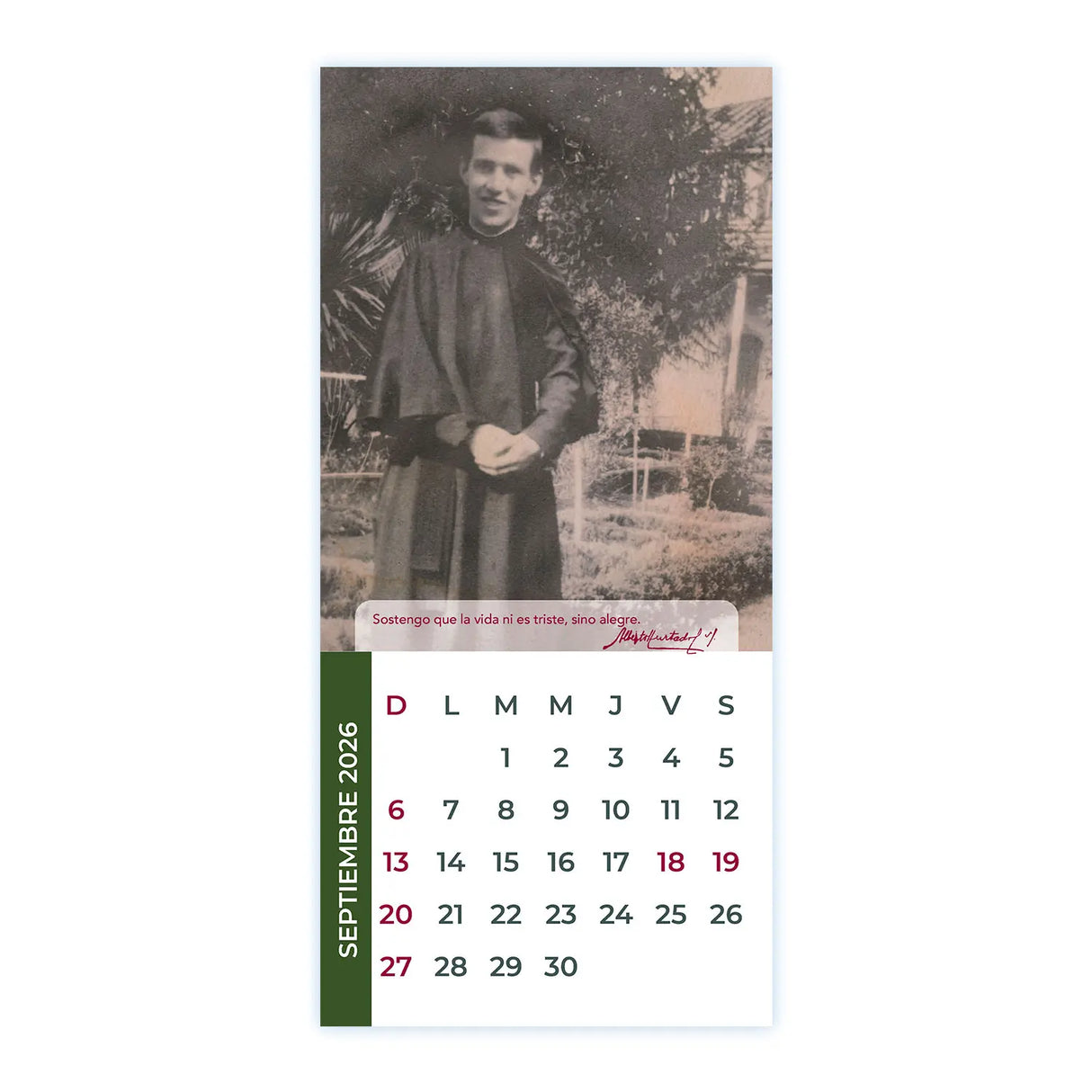 Calendario San Alberto Hurtado 2026