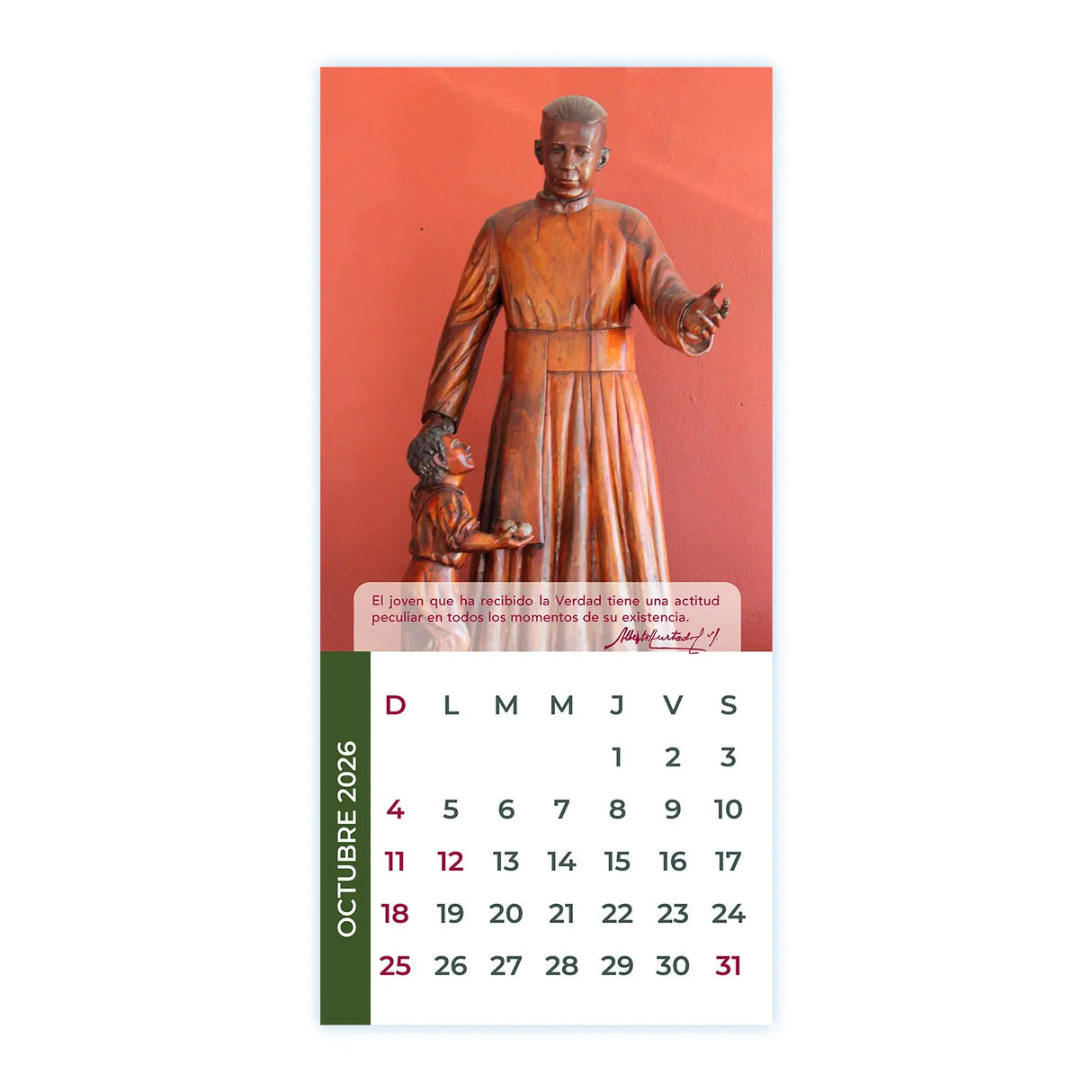 Calendario San Alberto Hurtado 2026