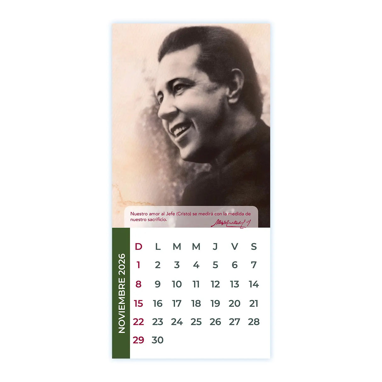 Calendario San Alberto Hurtado 2026