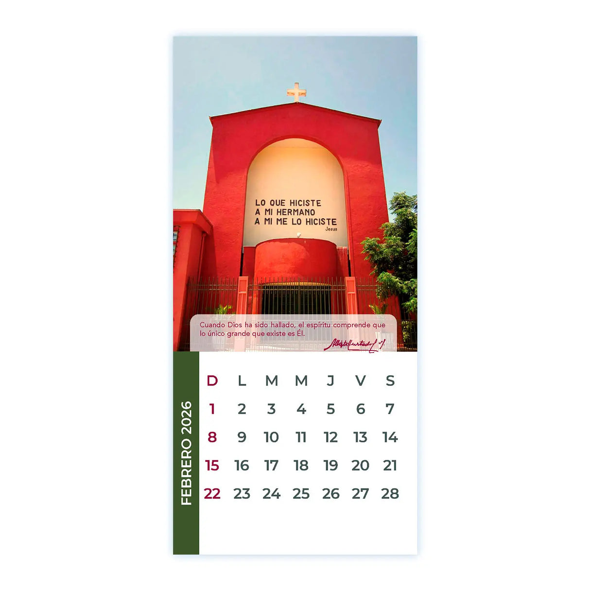 Calendario San Alberto Hurtado 2026