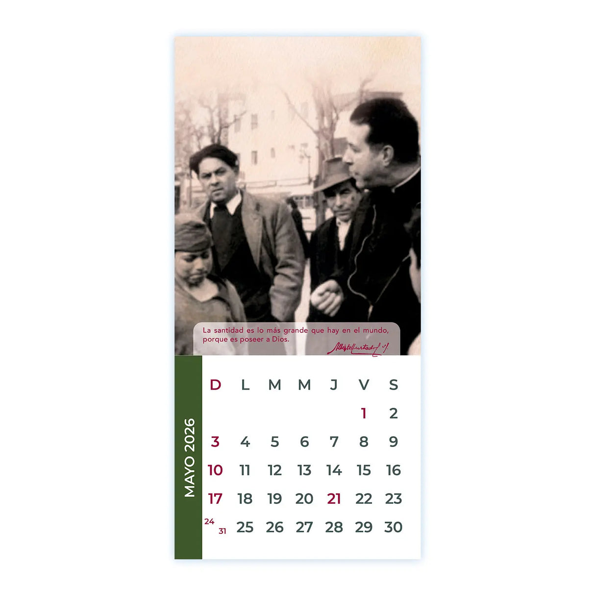 Calendario San Alberto Hurtado 2026