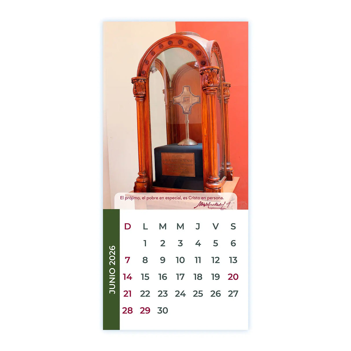Calendario San Alberto Hurtado 2026