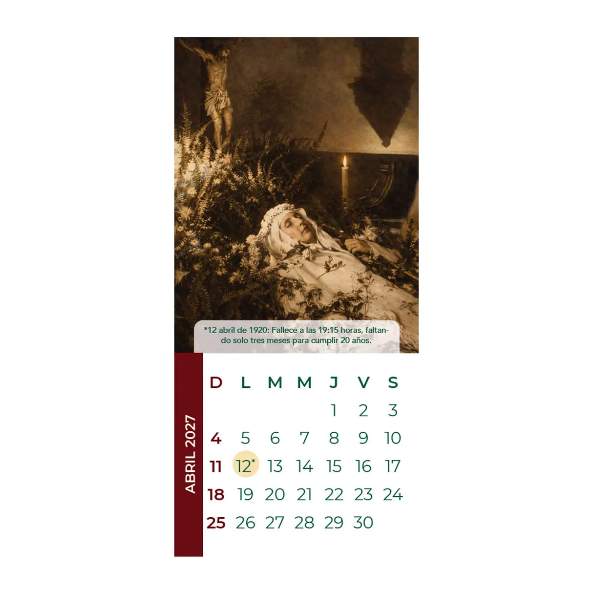 Calendario Teresa de los Andes 2027
