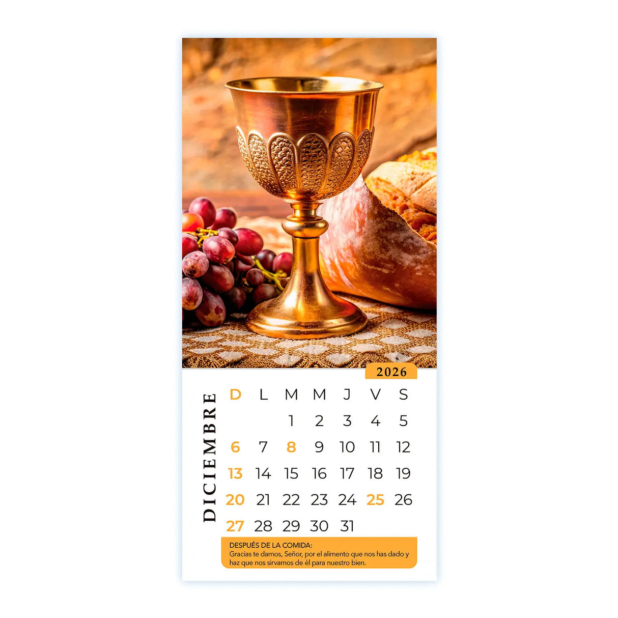 Calendario Al Partir el Pan 2026