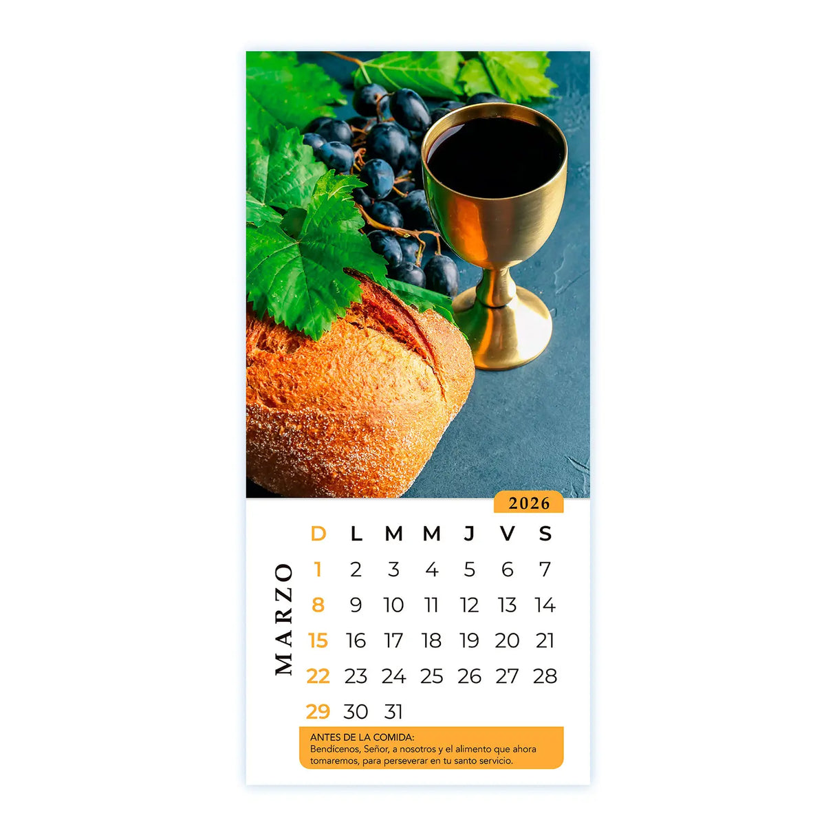 Calendario Al Partir el Pan 2026