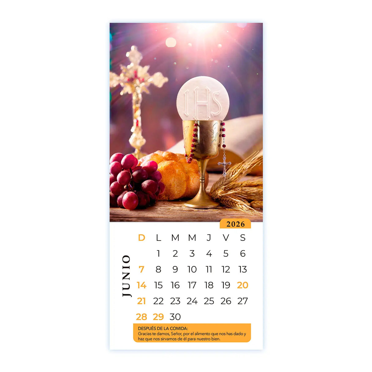 Calendario Al Partir el Pan 2026