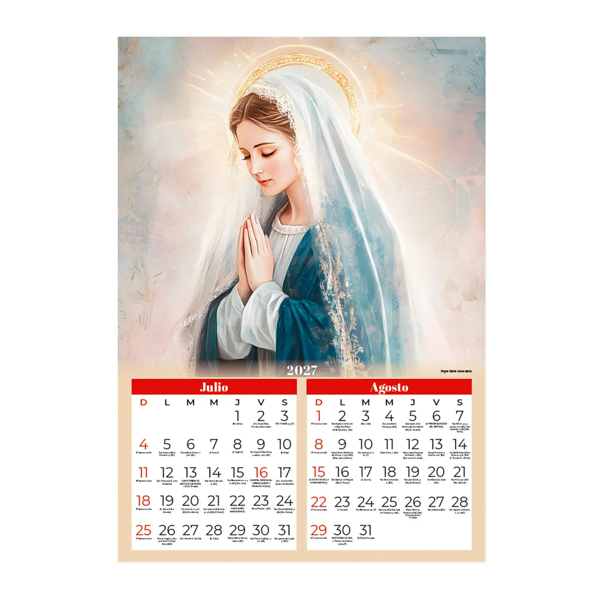 Calendario Católico 2027 - Portada Sagrada Familia