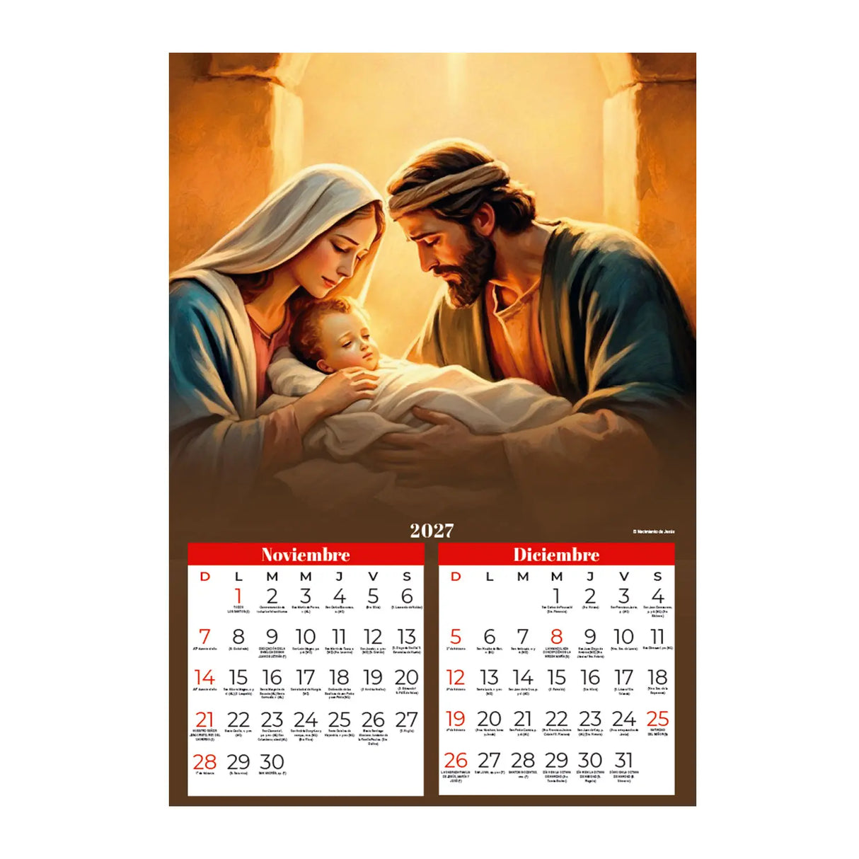 Calendario Católico 2027 - Portada Sagrada Familia