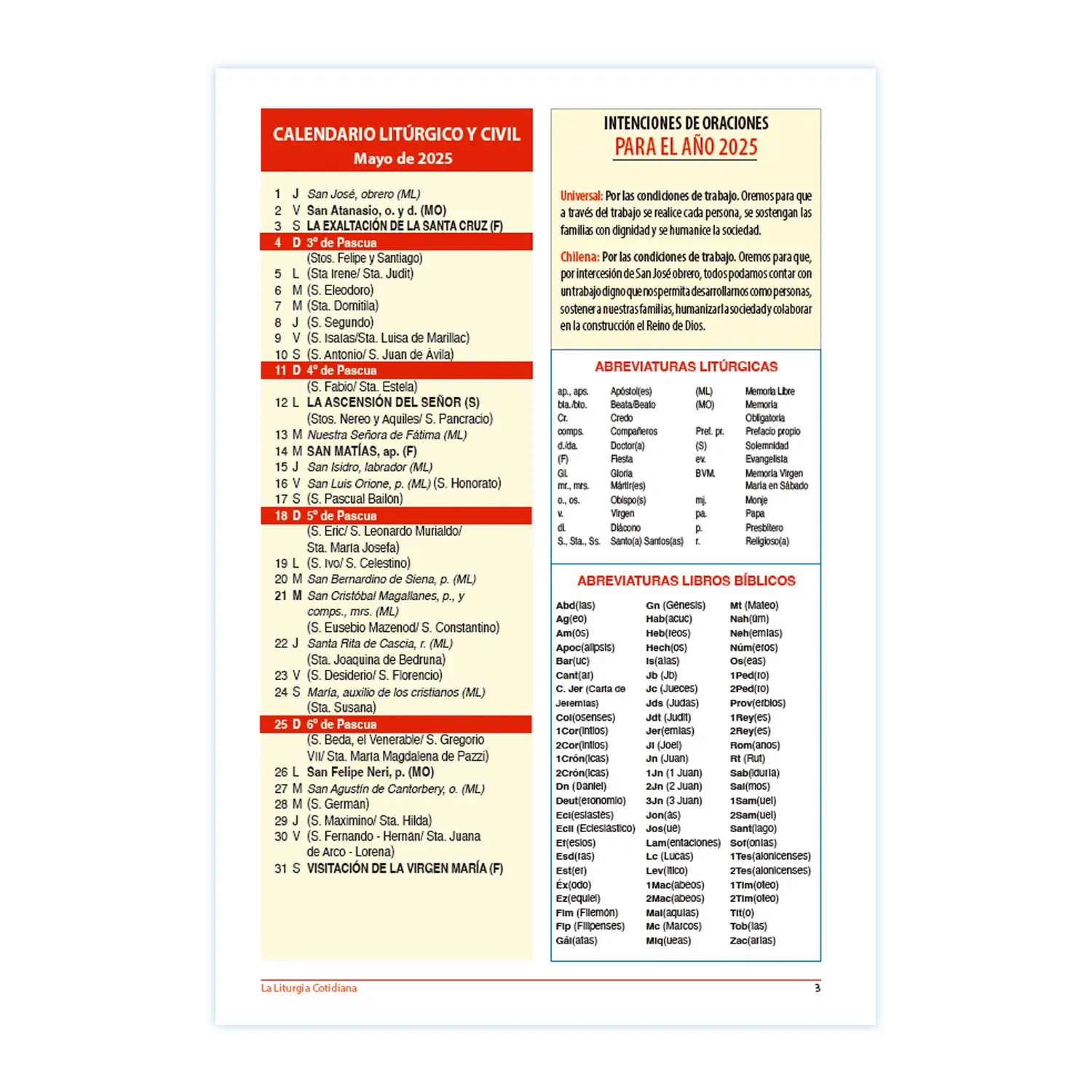 The Daily Liturgy of May 2025