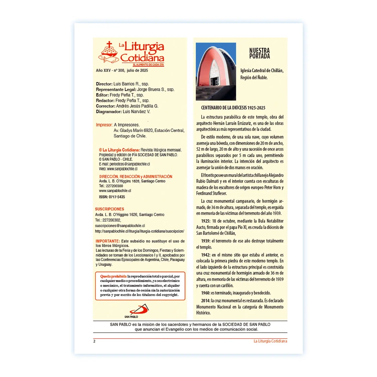 La Liturgia Cotidiana de julio 2025
