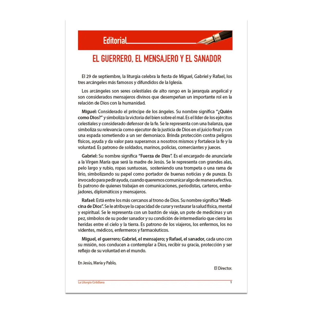 La Liturgia Cotidiana de septiembre 2025