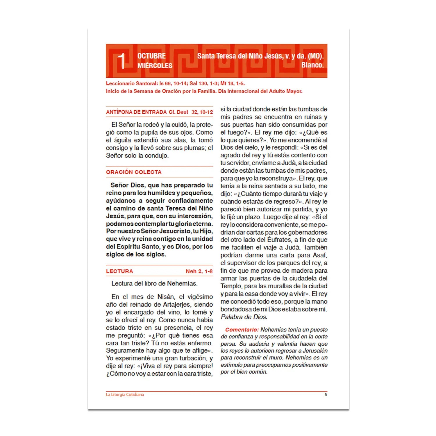 La Liturgia Cotidiana de octubre 2025