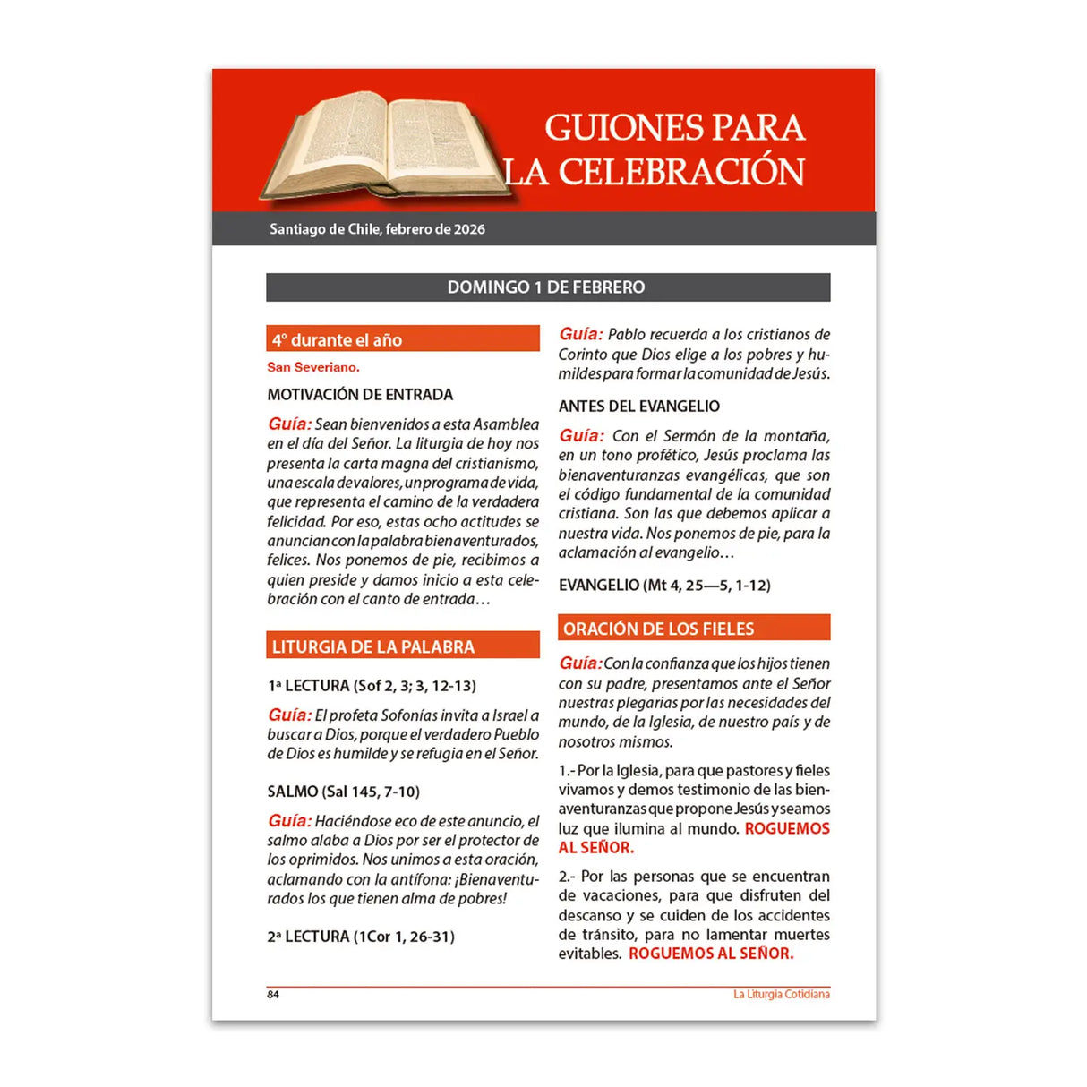 La Liturgia Cotidiana (febrero 2026)