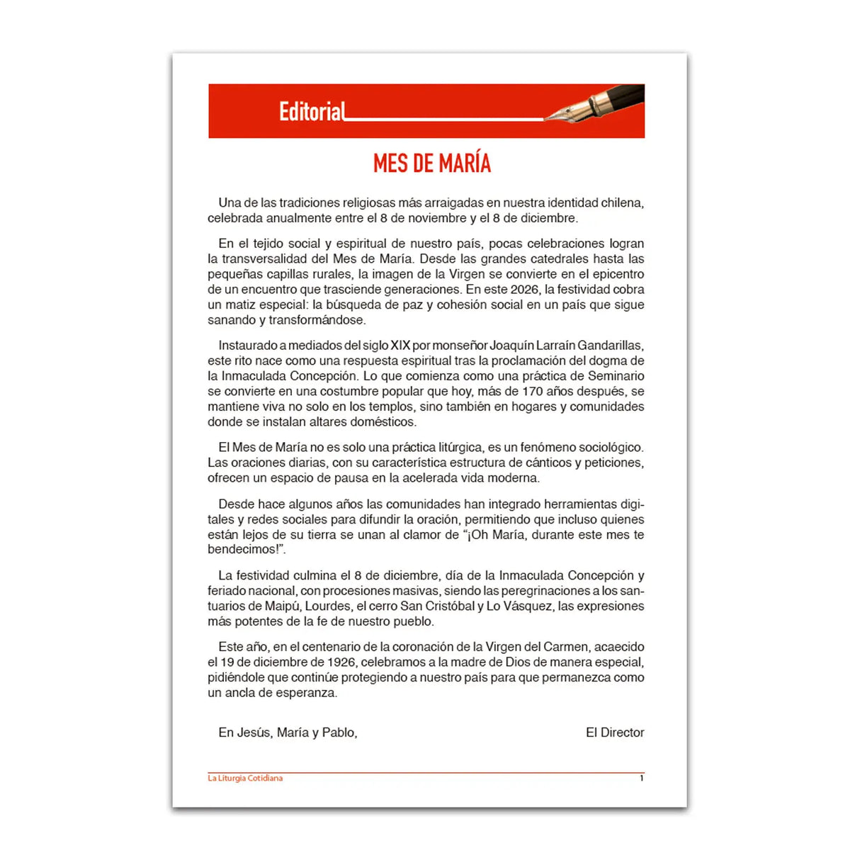 La Liturgia Cotidiana (noviembre 2026)