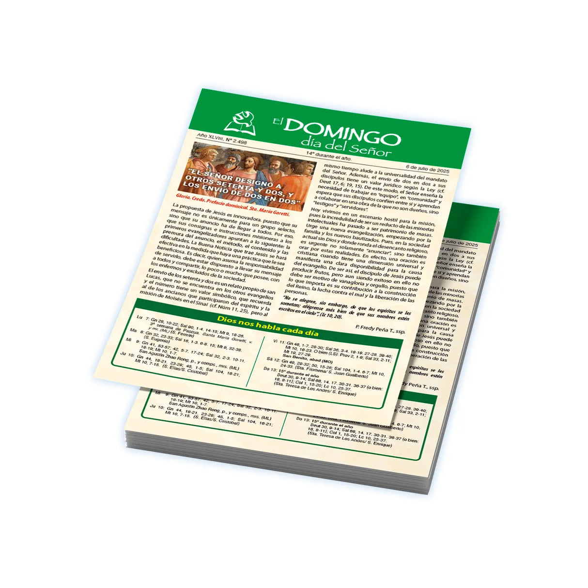 El Domingo día del Señor,  6  de Julio 2025 (10 hojas)