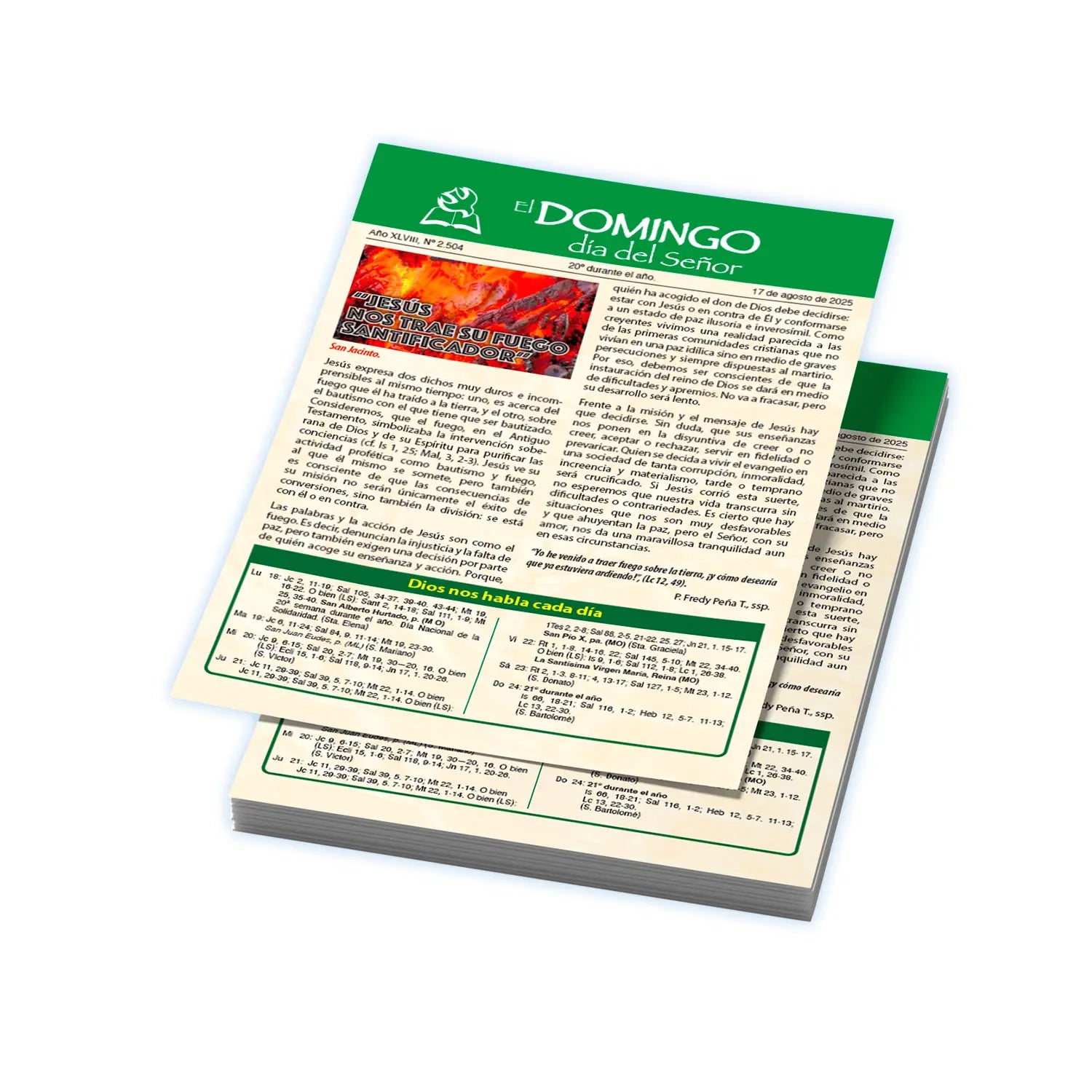 El Domingo día del Señor, 17 de Agosto 2025 (10 hojas)
