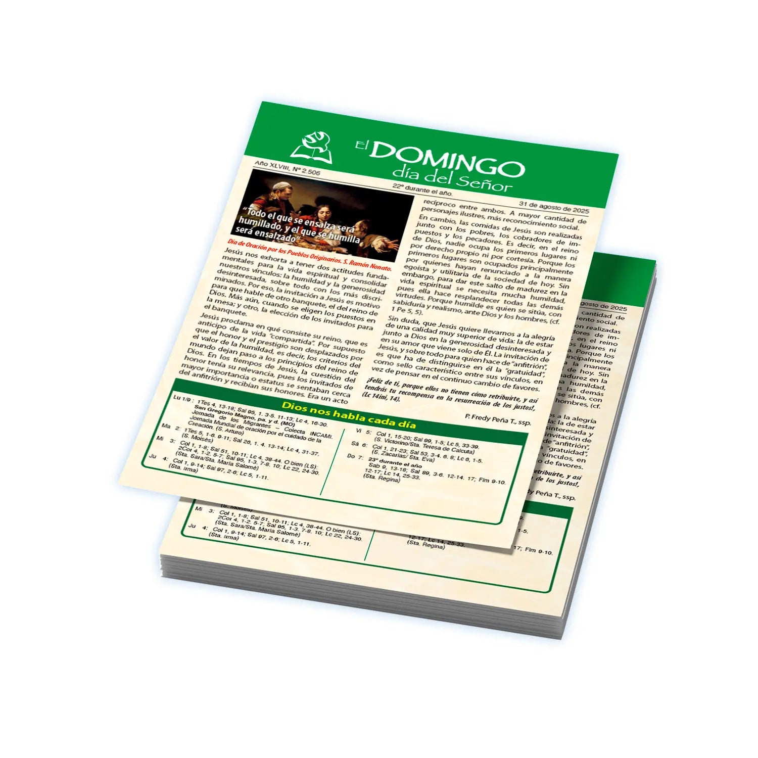 El Domingo día del Señor, 31 de Agosto 2025 (10 hojas)
