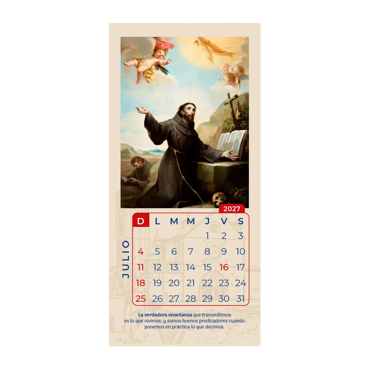 Calendario San Francisco 2027- Edición conmemorativa por los 800 años de su Pascua.