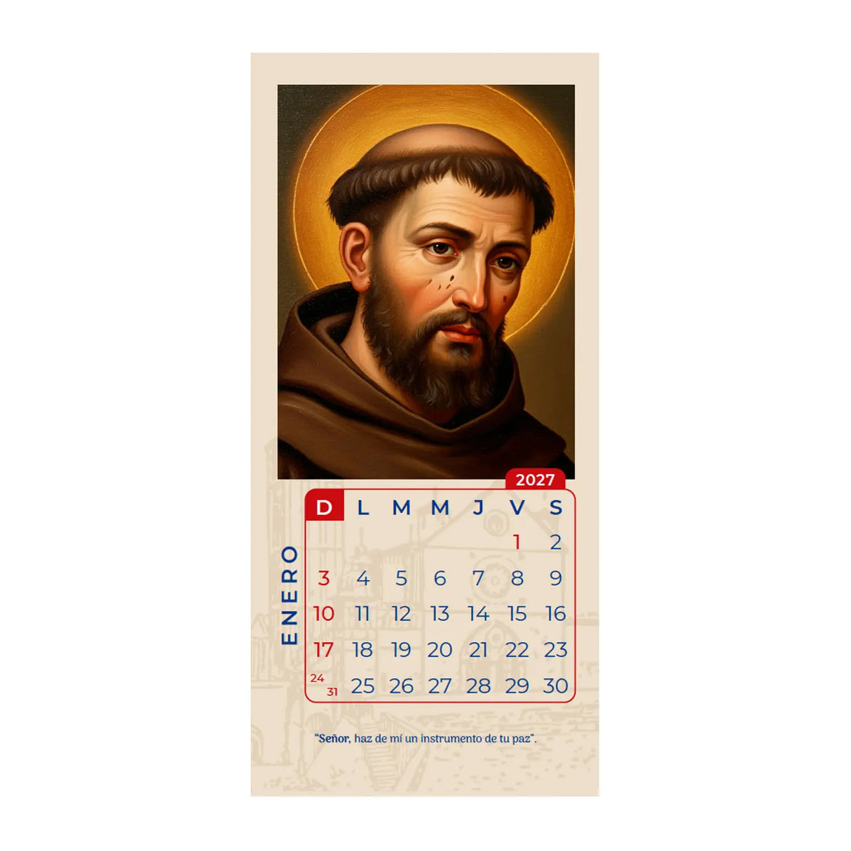 Calendario San Francisco 2027- Edición conmemorativa por los 800 años de su Pascua.