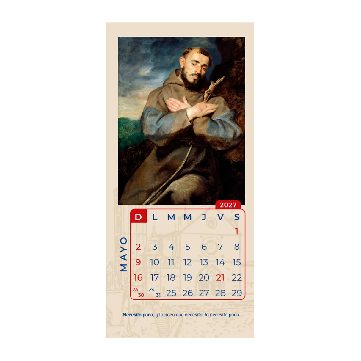 Calendario San Francisco 2027- Edición conmemorativa por los 800 años de su Pascua.