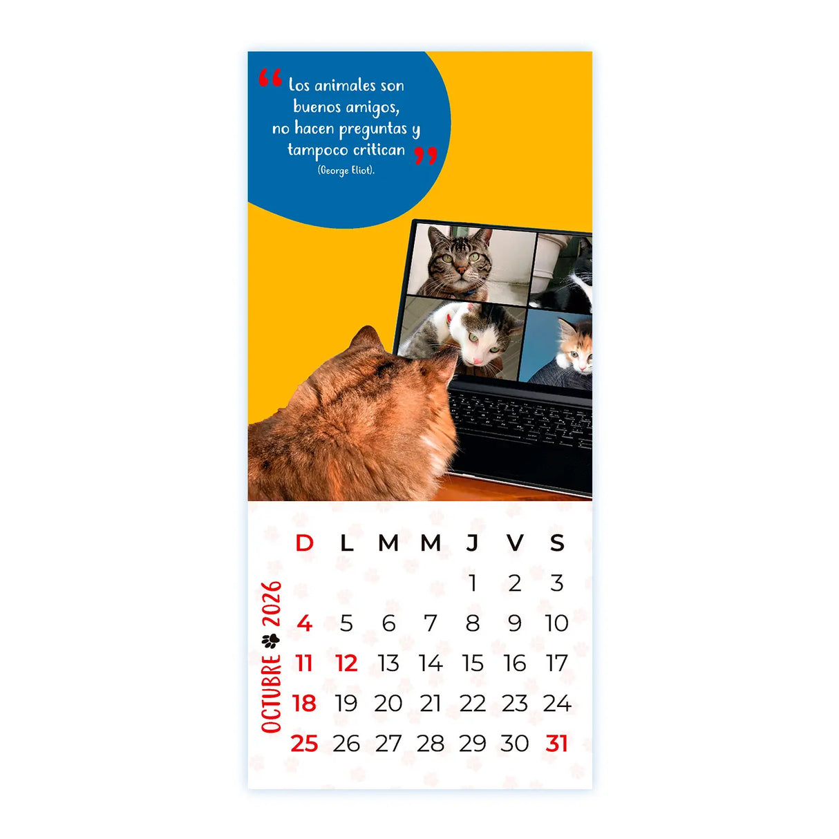 Calendario Mascotas 2026