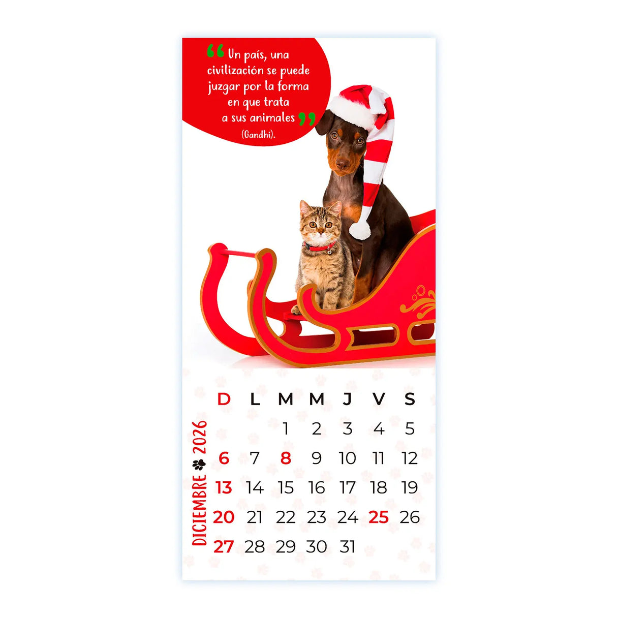 Calendario Mascotas 2026