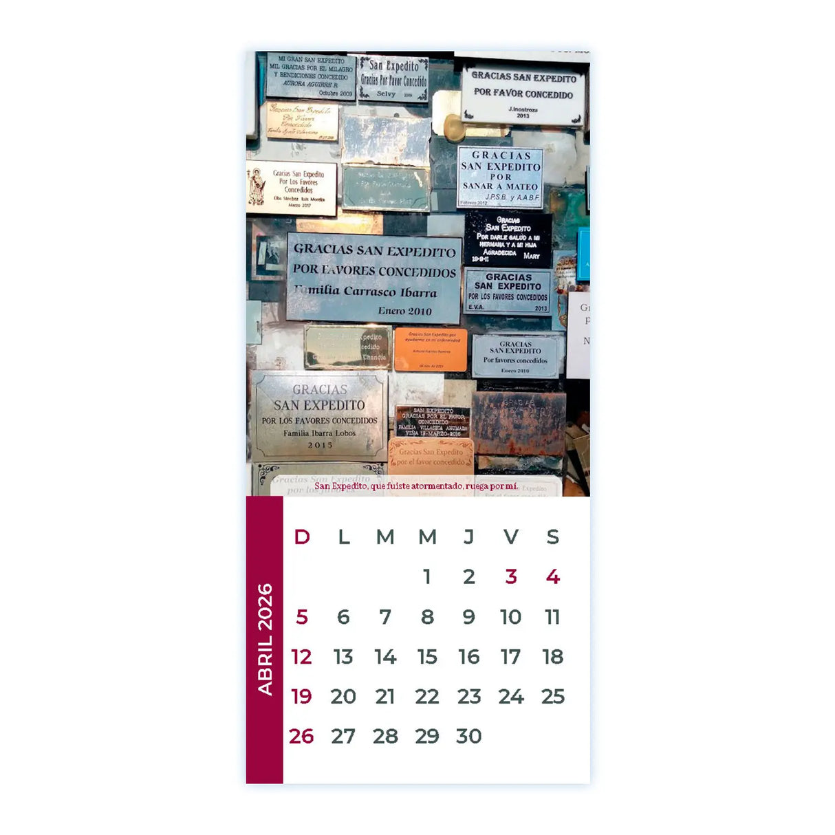 Calendario San Expedito 2026