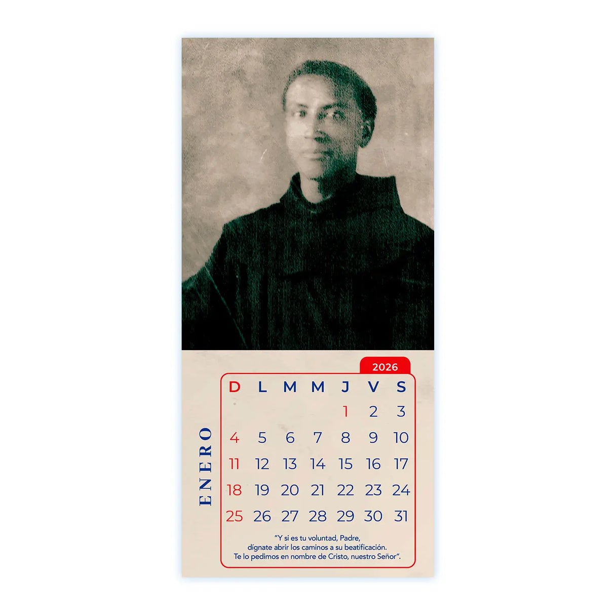Calendario Padre Crisógono Sierra (Padre Negro) 2026