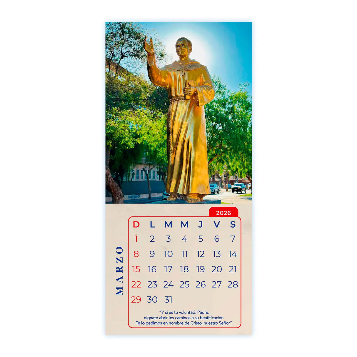 Calendario Padre Crisógono Sierra (Padre Negro) 2026
