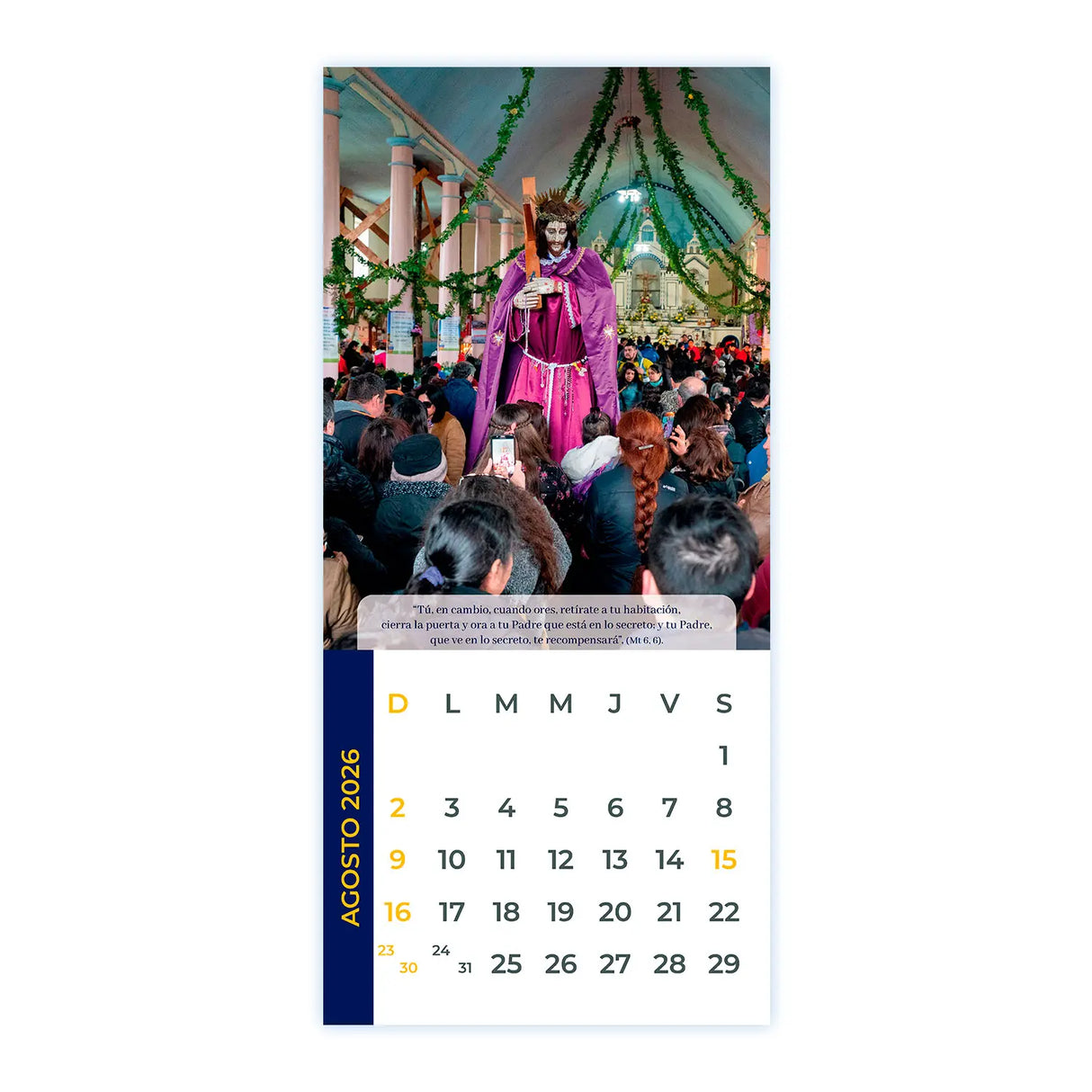 Calendario Jesús Nazareno de Caguach - 2026