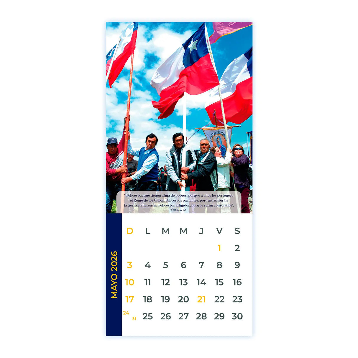 Calendario Jesús Nazareno de Caguach - 2026