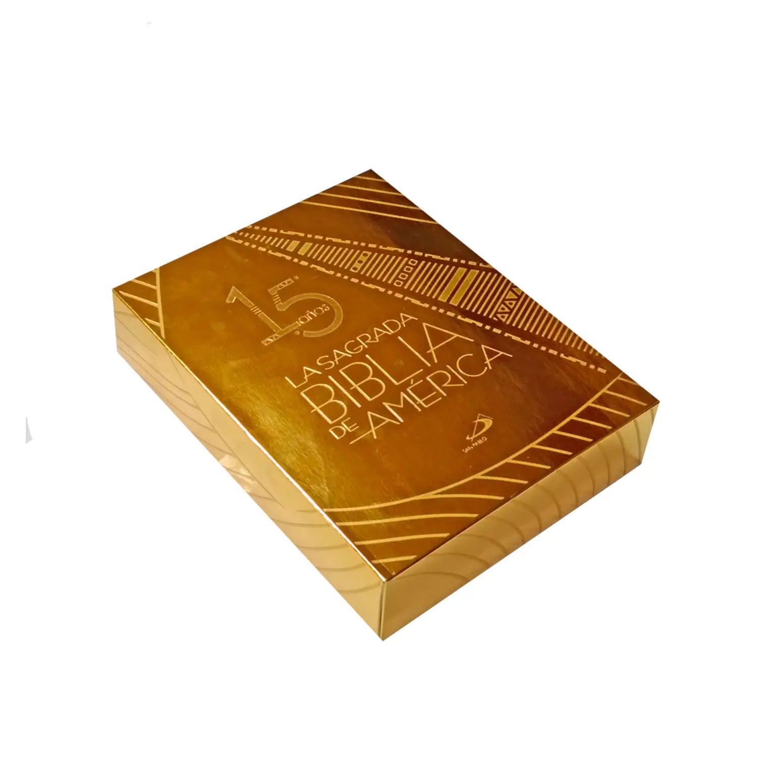 Biblia de América  15 AÑOS- Clásica toda ocasión Canto Dorado y Caja Dorada