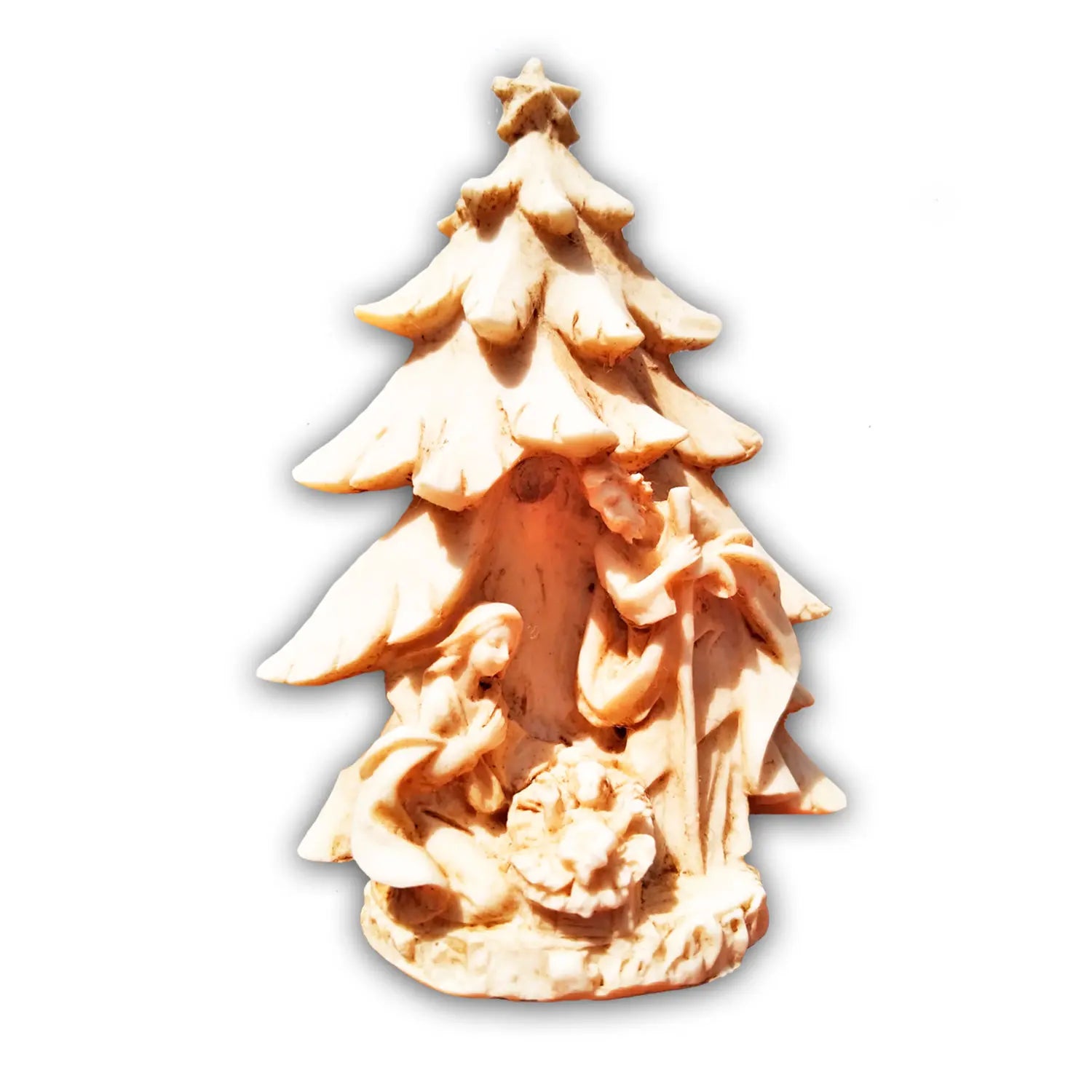 Ceramic Pine Nativity Scene (9 cm)