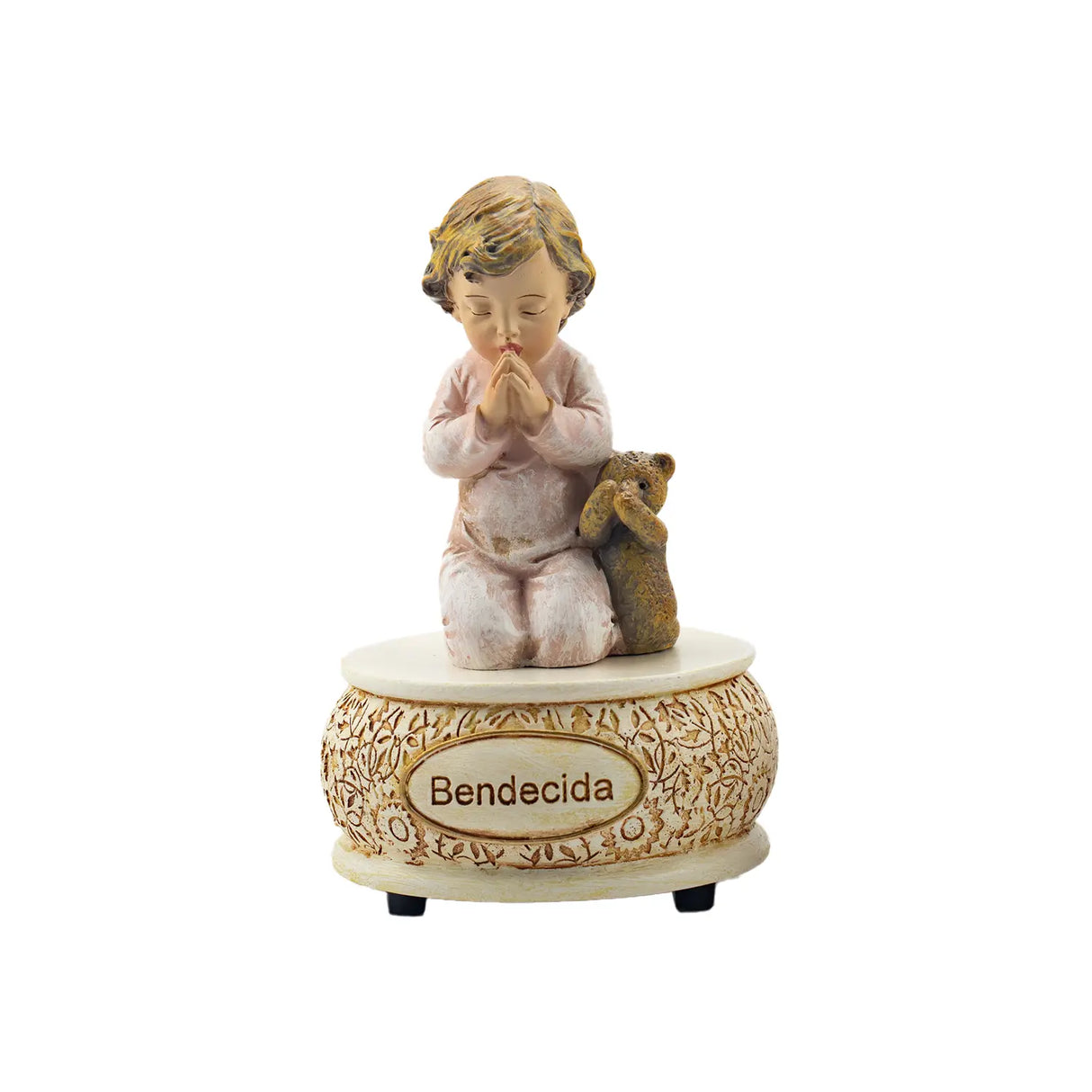 Niña orando 13 cm caja musical