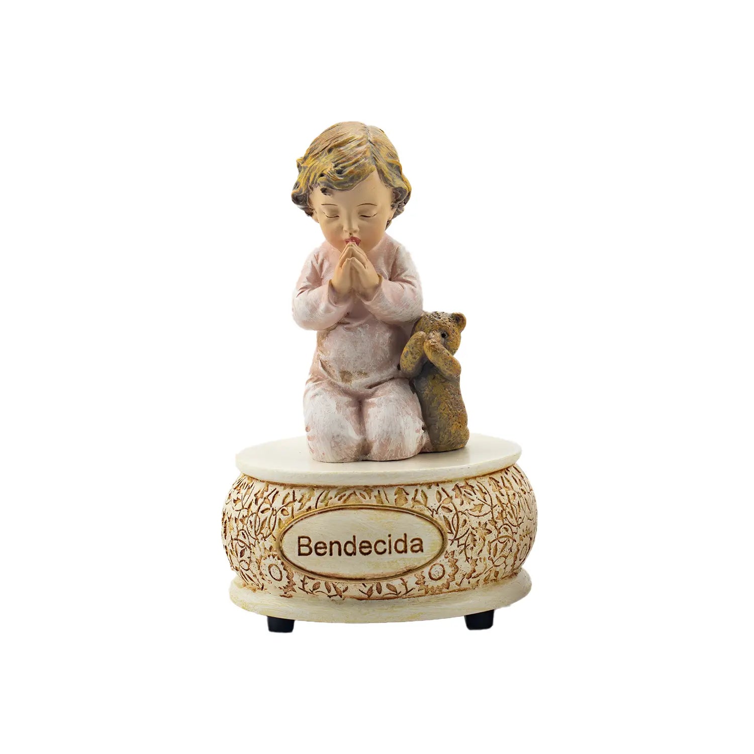 Niña orando 13 cm caja musical