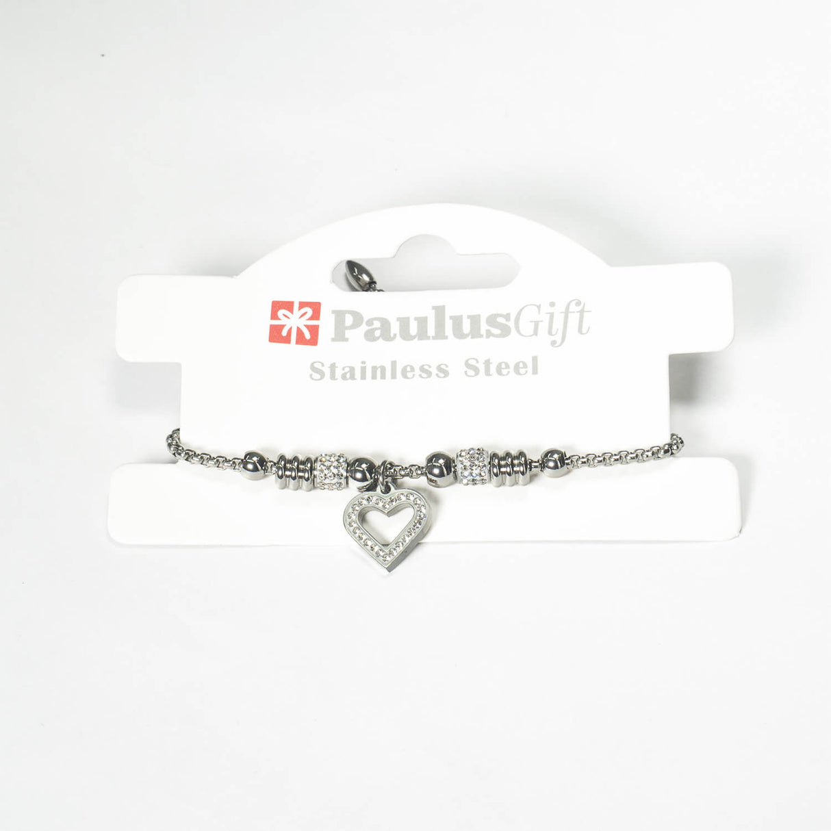 Pulsera Acero Corazones Plateado