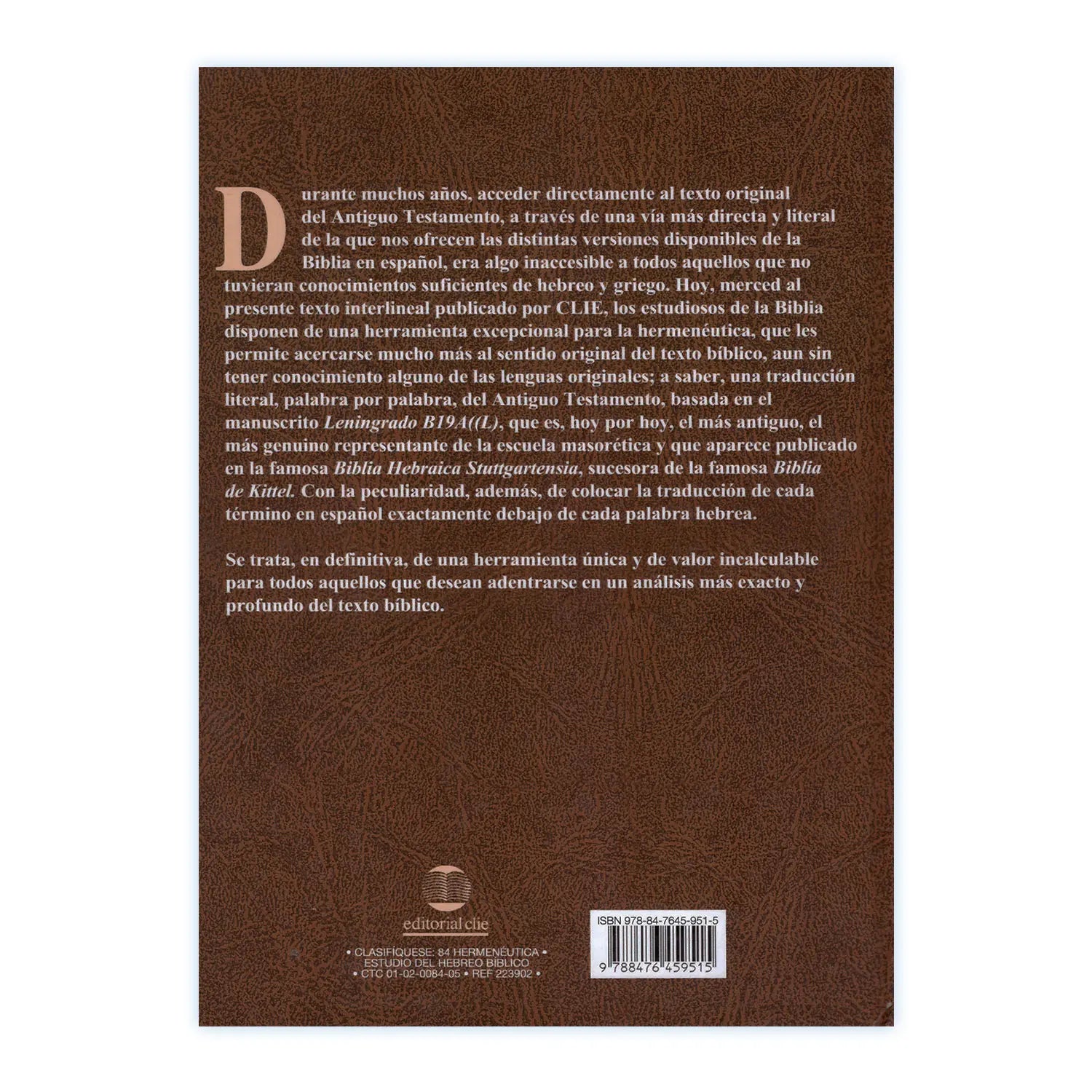 Antiguo Testamento Interlineal Hebreo - Español Tomo III Históricos (II) y Poéticos - EDICION LUJO LUJO